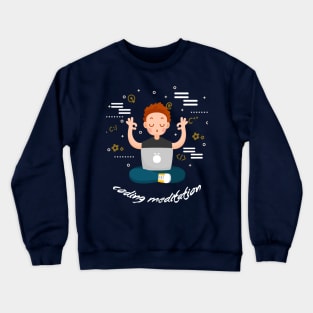 Coding Meditation - Yoga Crewneck Sweatshirt